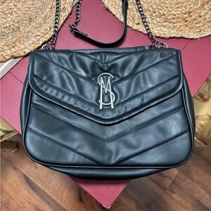 Steve Madden Black Faux Leather Purse | Like New